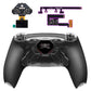 eXtremeRate SPARK Back Paddles Kit with OLED Display & Clicky Trigger Stops & Ergonomic Grips for PS5 Controller BDM-030/040/050 - Rubberized Clear Black