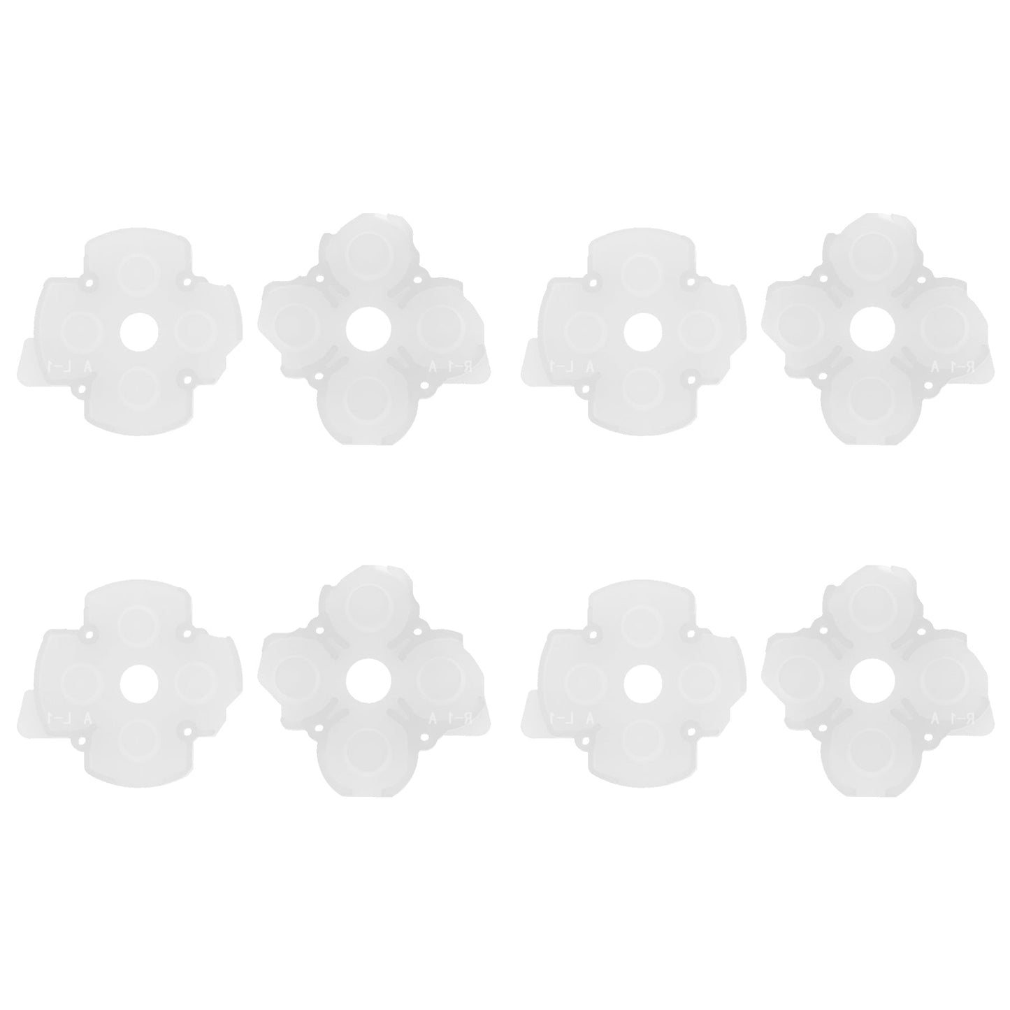 eXtremeRate 8 pcs Replacement Silicone Rubber ABXY & Dpad Button Pads for eXtremeRate Face Clicky Kit Compatible with PS5 Edge Controller eXtremeRate