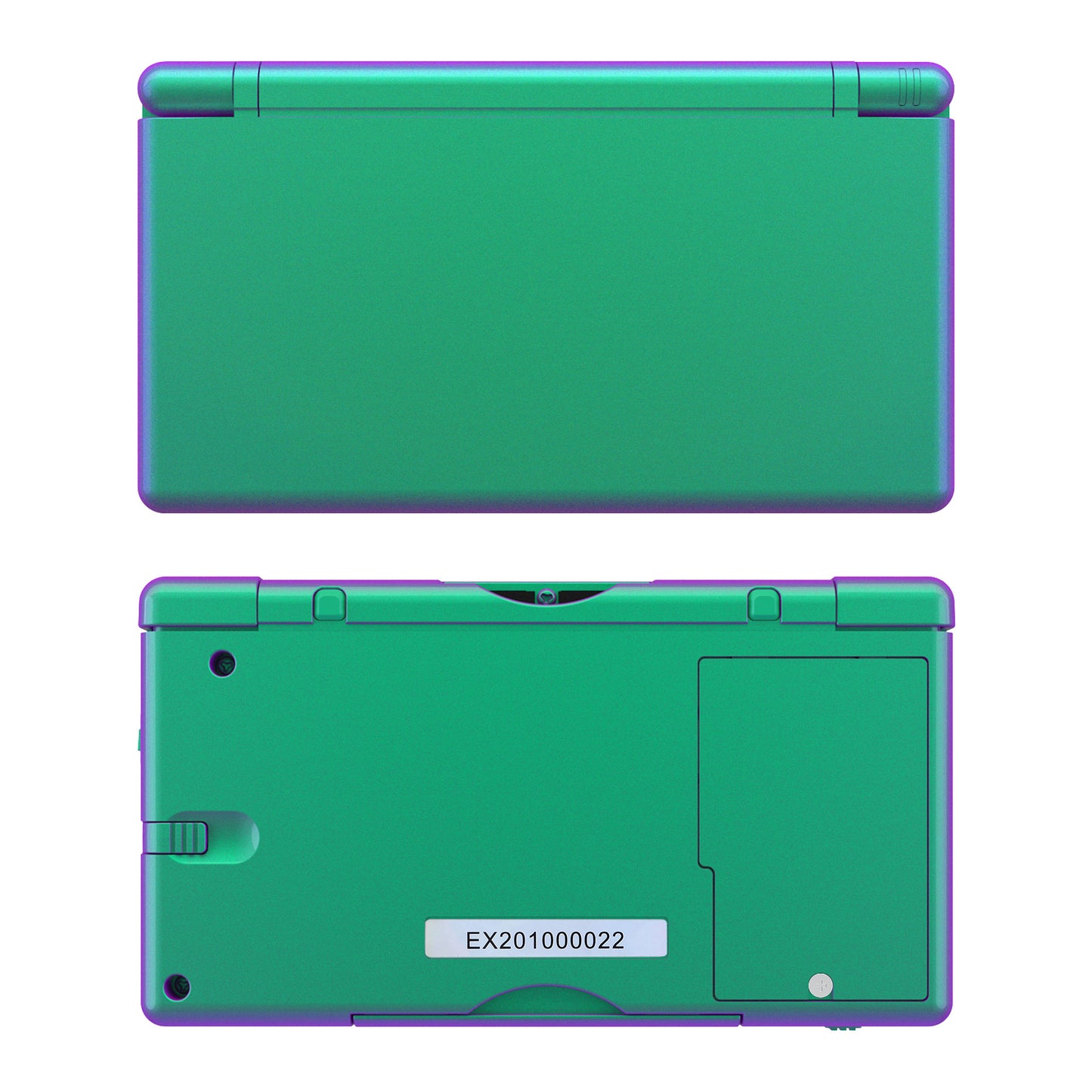 eXtremeRate Replacement Full Housing Shell & Buttons with Screen Lens for Nintendo DS Lite NDSL - Chameleon Green Purple