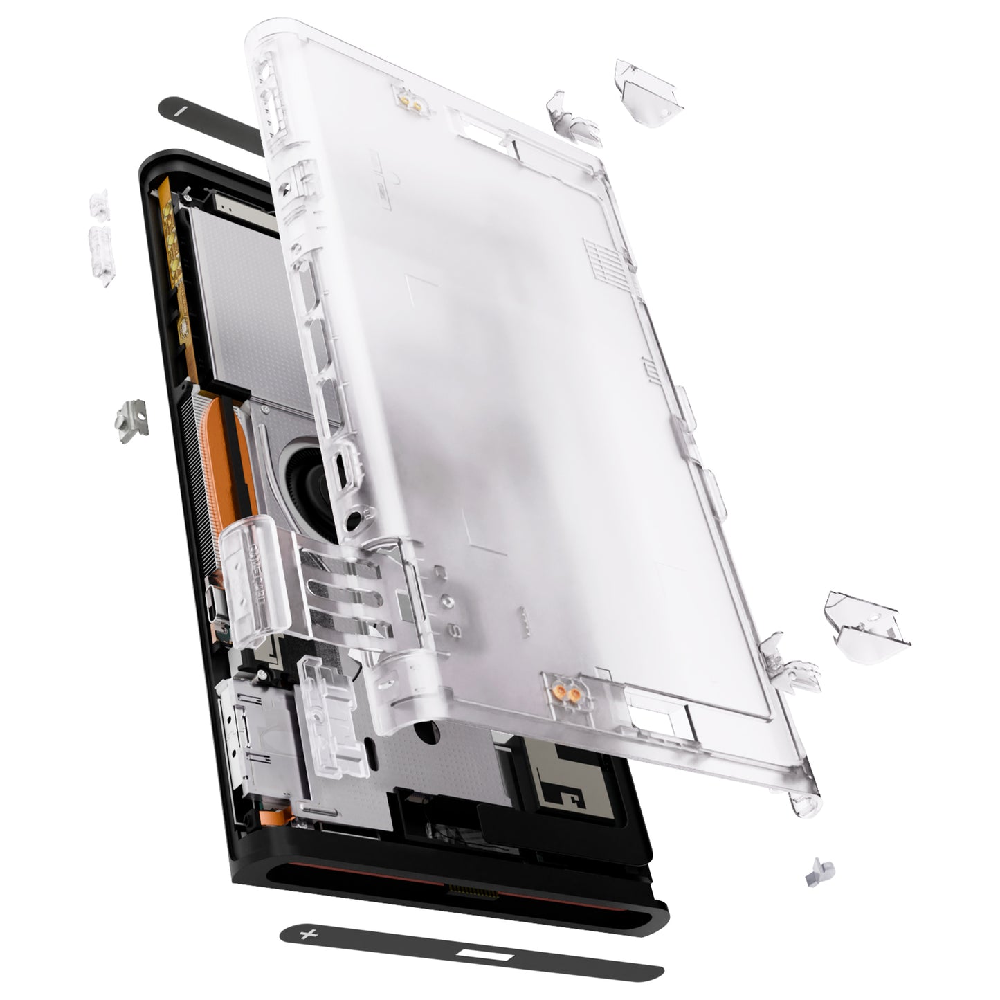 eXtremeRate Replacement DIY Rear Back Plate for Nintendo Switch 2 Handheld Console  (Without Kickstand) - Clear