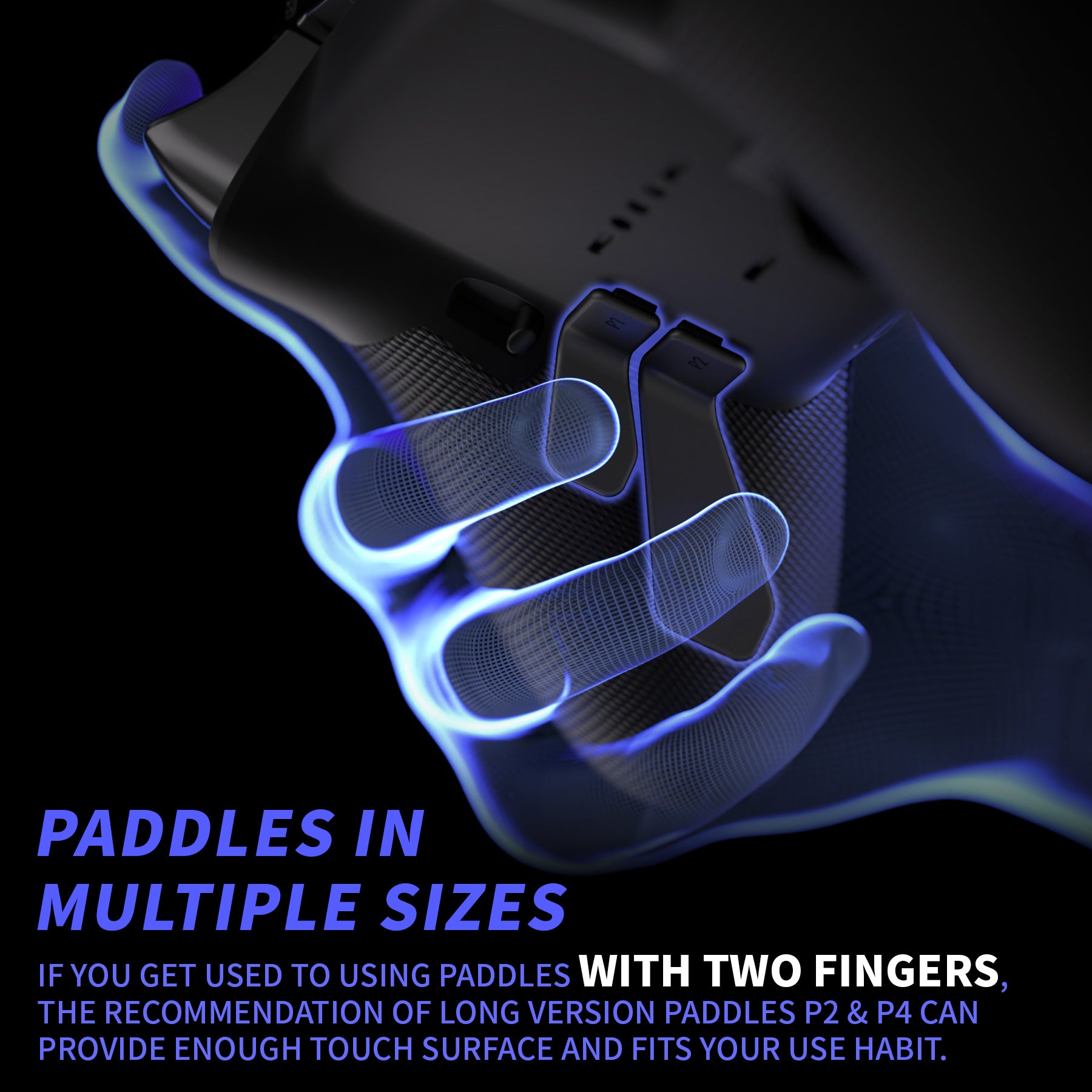 eXtremeRate Retail Metalic Black 6in1 Replacement Interchangeable Swift Back Paddles for Xbox One Elite & Elite Series 2 Controller