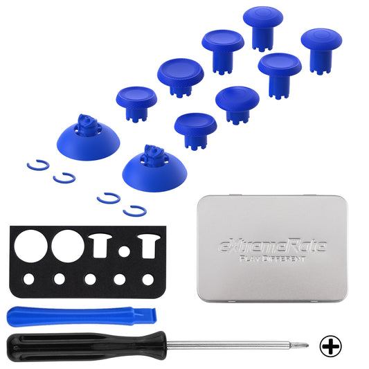 eXtremeRate ThumbsGear V3 Interchangeable Ergonomic Thumbstick for PS5 & PS4 Controller - Blue