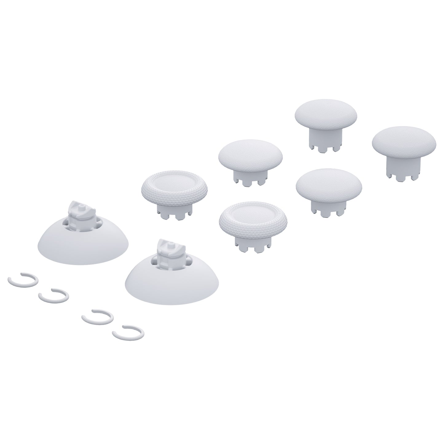 eXtremeRate EDGE Sticks Replacement Interchangeable Thumbsticks for PS5 & PS4 All Model Controllers - Robot White