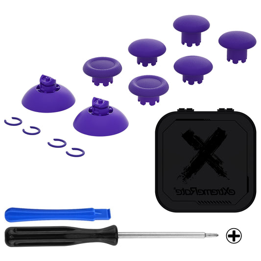 eXtremeRate EDGE Sticks Replacement Interchangeable Thumbsticks for PS5 & PS4 All Model Controllers - Purple
