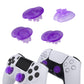 eXtremeRate EDGE Sticks Replacement Interchangeable Thumbsticks for PS5 & PS4 All Model Controllers - Clear Atomic Purple