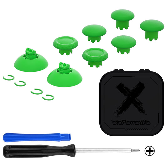 eXtremeRate EDGE Sticks Replacement Interchangeable Thumbsticks for PS5 & PS4 All Model Controllers - Green