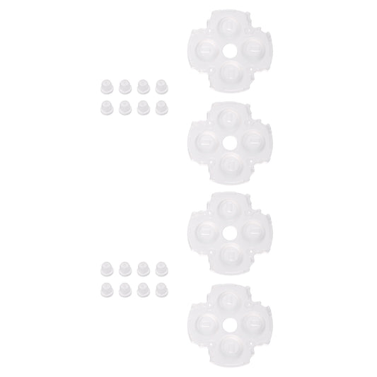 eXtremeRate 20 pcs Replacement Silicone Rubber ABXY & Dpad Button Pads for eXtremeRate Face Clicky Kit Compatible with PS5 Controller BDM-010/020/030/040/050