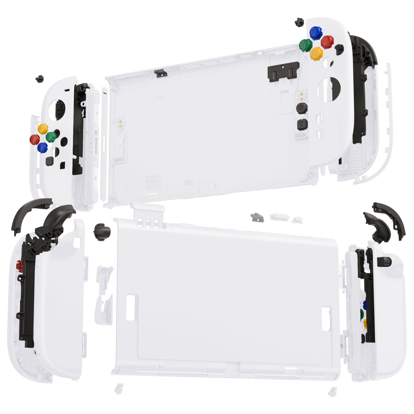 eXtremeRate DIY Replacement Full Set Shells with Buttons for Nintendo Switch 2 - Deluxe Version - White