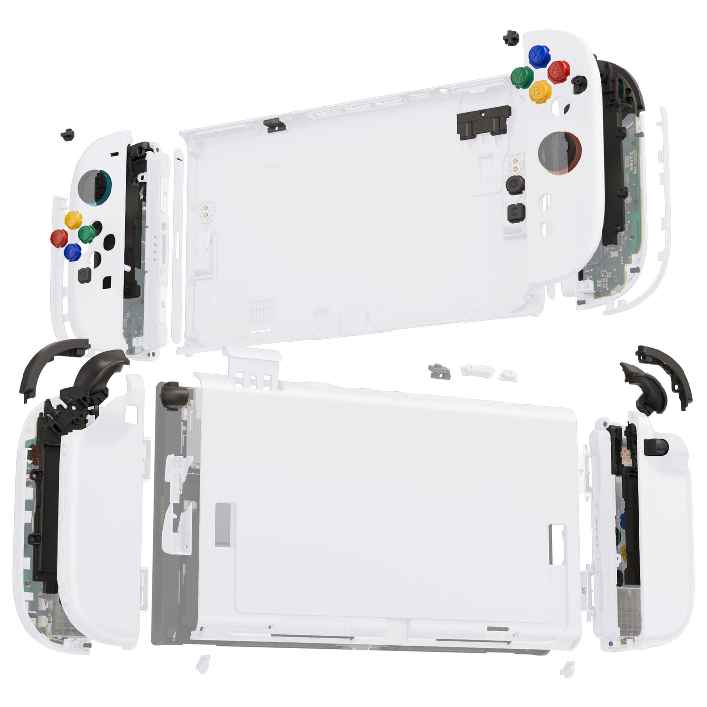 eXtremeRate DIY Replacement Full Set Shells with Buttons for Nintendo Switch 2 - Deluxe Version - White