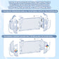 eXtremeRate DIY Replacement Full Set Shells with Buttons for Nintendo Switch 2 - Essence Version - Clear Glacier Blue