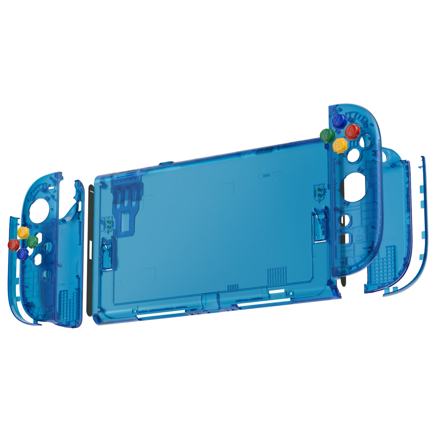 eXtremeRate DIY Replacement Full Set Shells with Buttons for Nintendo Switch 2 - Essence Version - Clear Blue