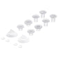 eXtremeRate ThumbsGear V3 Interchangeable Thumbsticks for Xbox Core Controller & Xbox One S/X/Elite Controller & Nintendo Switch Pro Controller - Clear