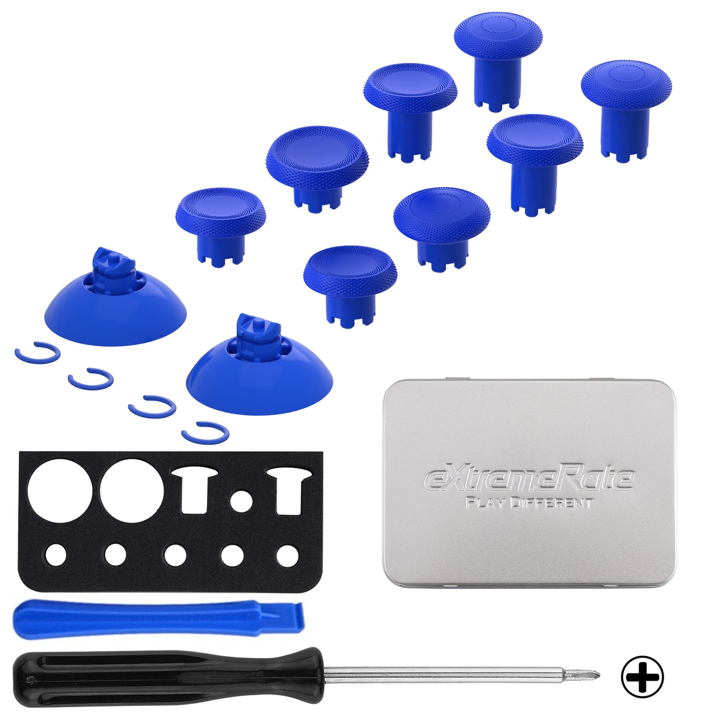 eXtremeRate ThumbsGear V3 Interchangeable Thumbsticks for Xbox Core Controller & Xbox One S/X/Elite Controller & Nintendo Switch Pro Controller - Blue