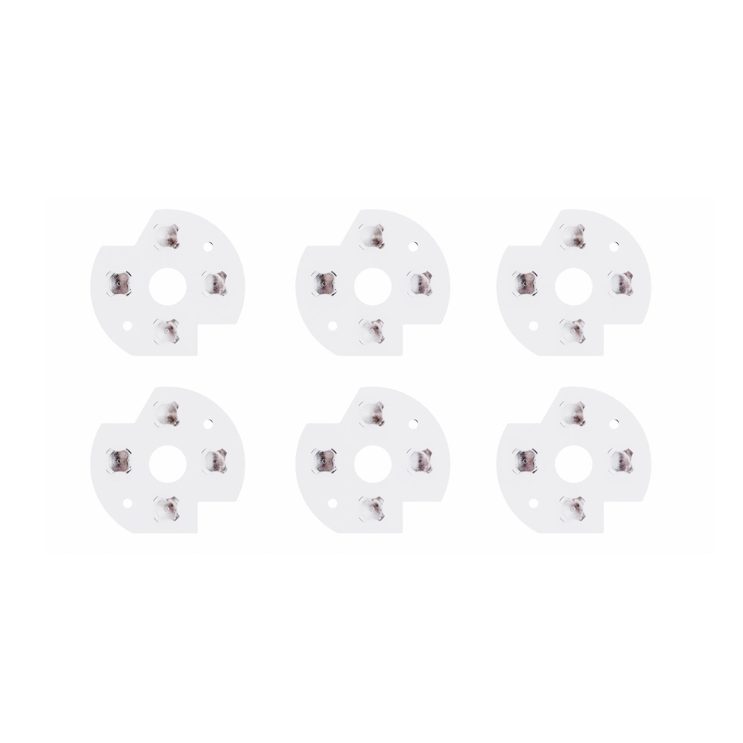 eXtremeRate Retail 6 pcs Dpad Button Conductive Metel Patch Pad for Xbox One & Xbox One S/X & Xbox One Elite V1/V2  & Xbox Series X/S Controller - GRA00003GC