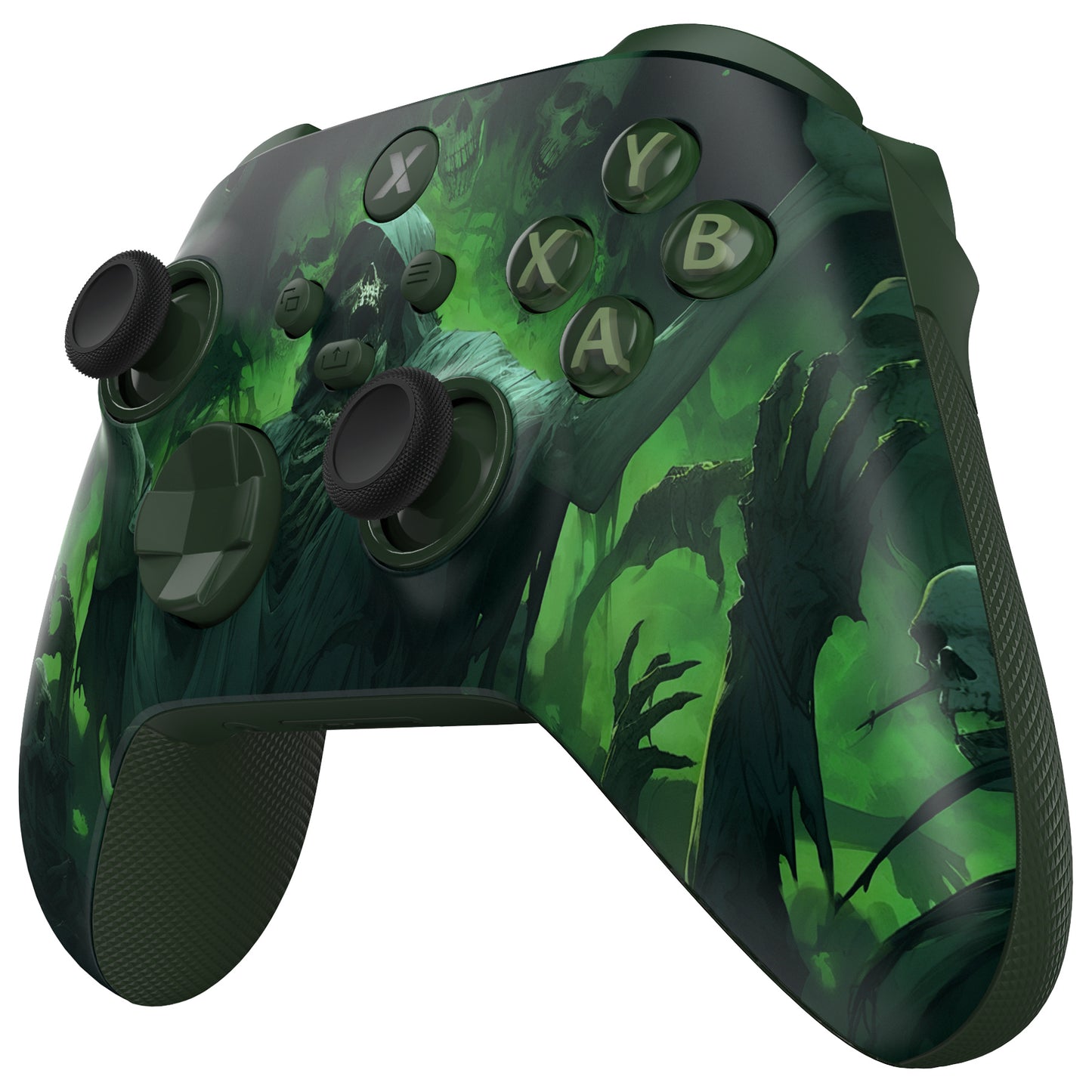 eXtremeRate ASR Version Performance Rubberized Full Set Shell Buttons with Redesigned Grip Diamond Texture Handles Backplate Case for Xbox Series X/S Controller & Xbox Core Controller - Dark Carnival