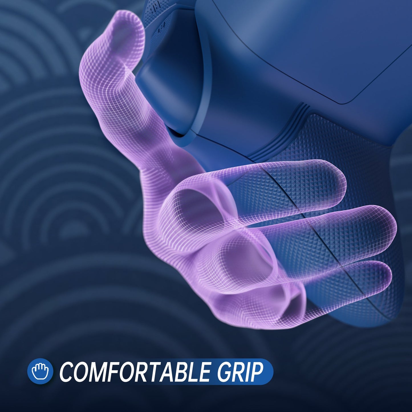 eXtremeRate ASR Version Performance Rubberized Full Set Shell Buttons with Redesigned Grip Diamond Texture Handles Backplate Case for Xbox Series X/S Controller & Xbox Core Controller - The Great Wave eXtremeRate