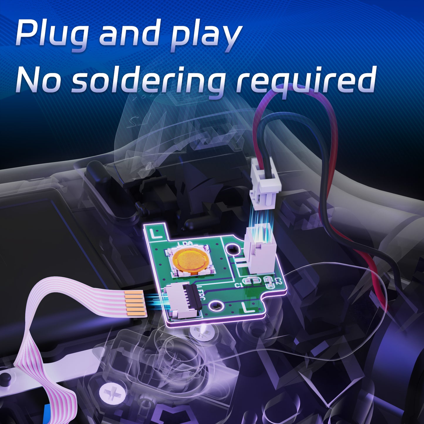 eXtremeRate Back Paddles Replacement Switch Board Kit for PS5 Edge Controller, Custom Redesigned LB RB Buttons Enhancement Repair Parts - Without Back Buttons