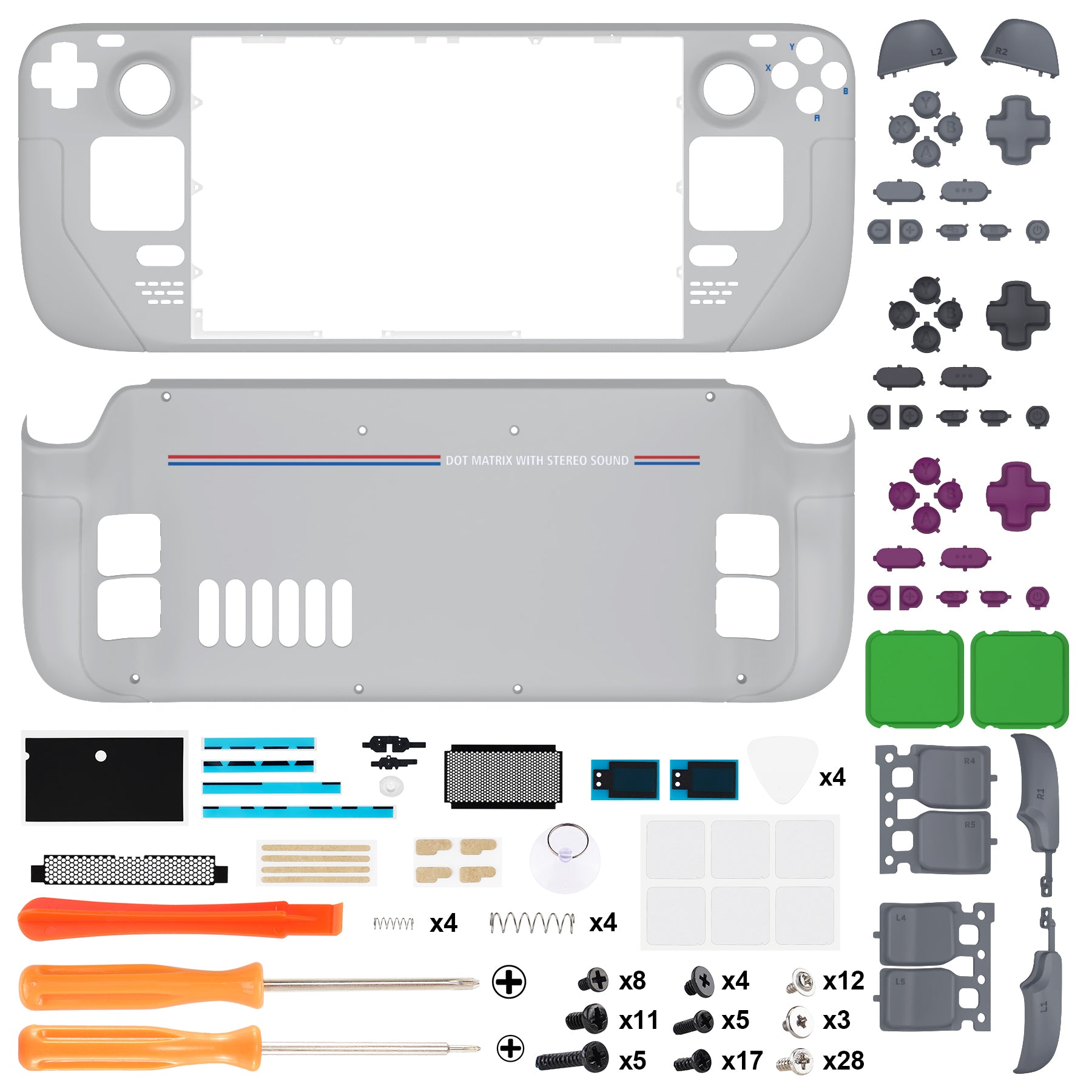 eXtremeRate Custom Full Set Shell with Buttons for Steam Deck LCD - Classic 1989 GB DMG-01 eXtremeRate