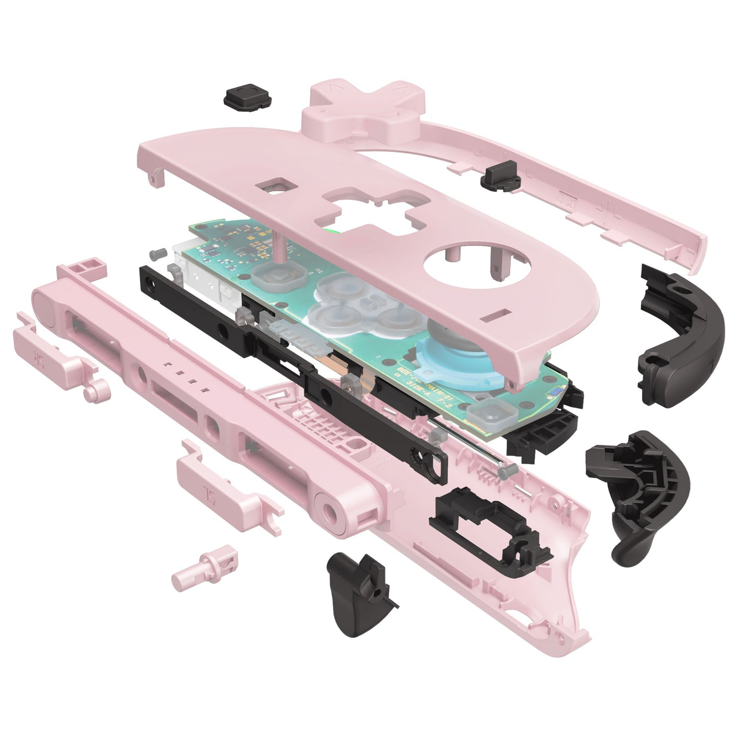 eXtremeRate D-Pad Version Replacement Full Set Shell Case with Buttons for Joycon 2 of Nintendo Switch 2 - Deluxe Version - Cherry Blossoms Pink