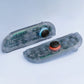 eXtremeRate D-Pad Version Replacement Full Set Shell Case with Buttons for Joycon 2 of Nintendo Switch 2 - Deluxe Version - Clear Glacier Blue