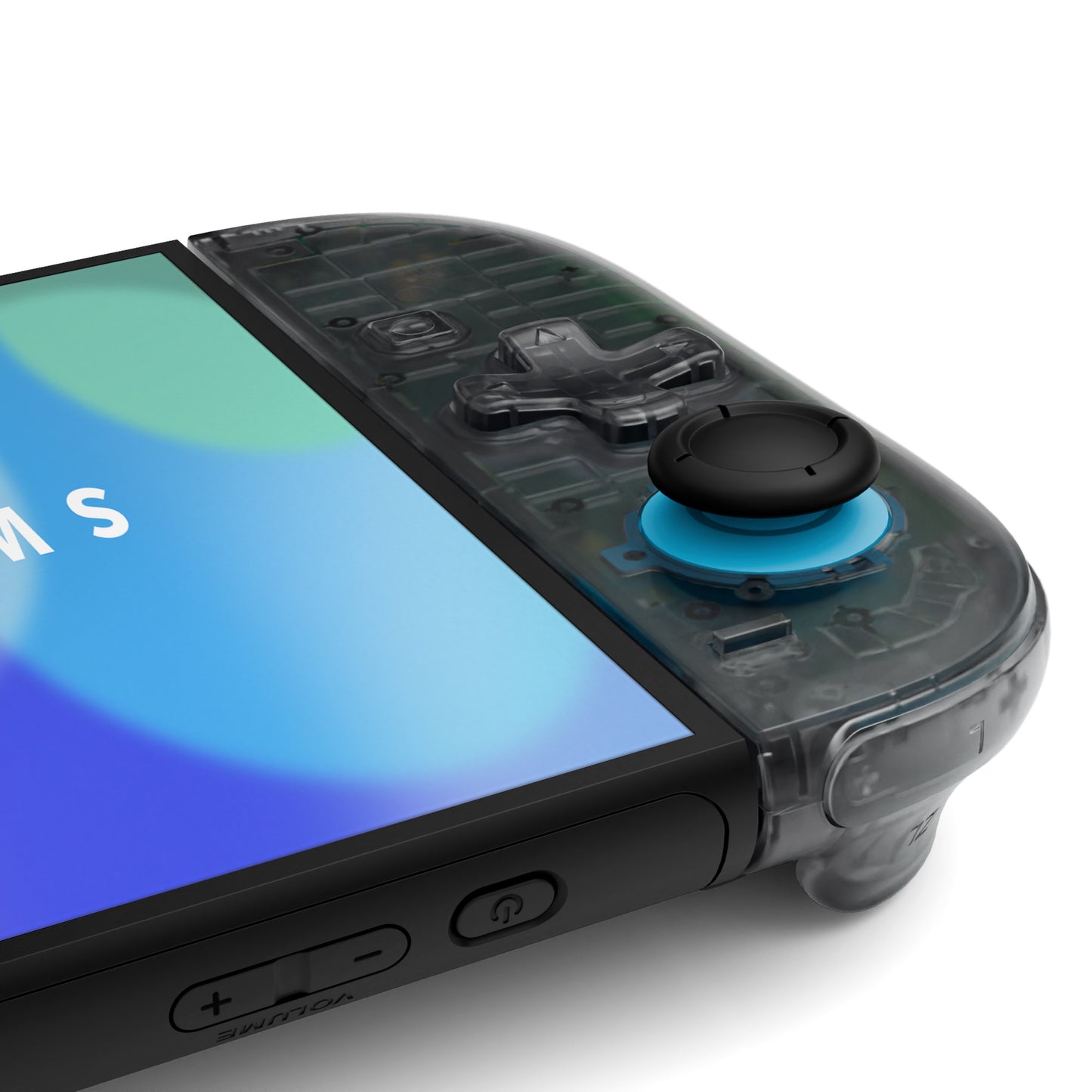 eXtremeRate D-Pad Version Replacement Full Set Shell Case with Buttons for Joycon 2 of Nintendo Switch 2 - Deluxe Version - Clear Slate Black