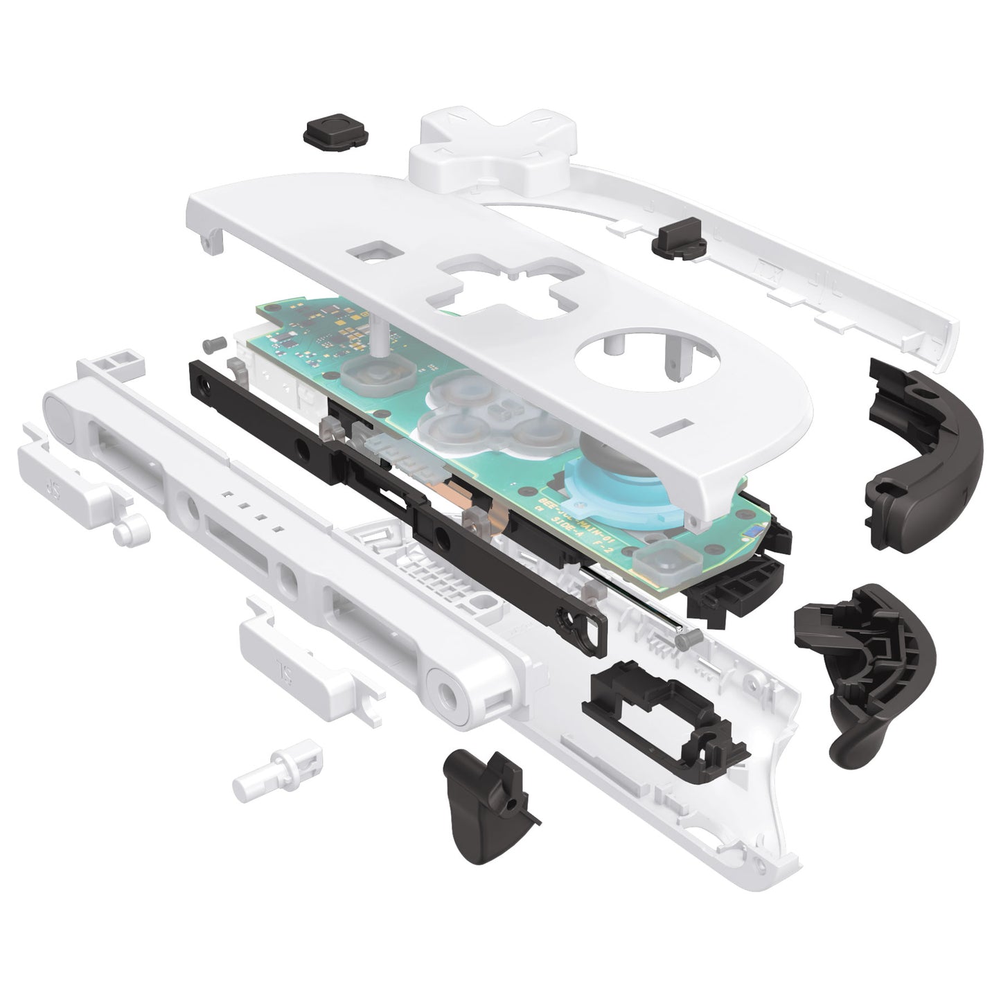 eXtremeRate D-Pad Version Replacement Full Set Shell Case with Buttons for Joycon 2 of Nintendo Switch 2 - Deluxe Version - White