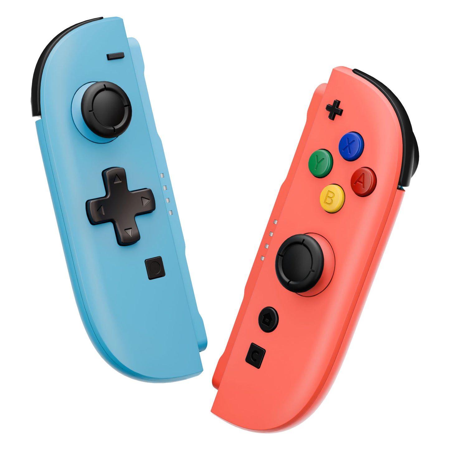 eXtremeRate D-Pad Version Replacement Full Set Shell Case with Buttons for Joycon 2 of Nintendo Switch 2 - Essence Version - Blue & Orange