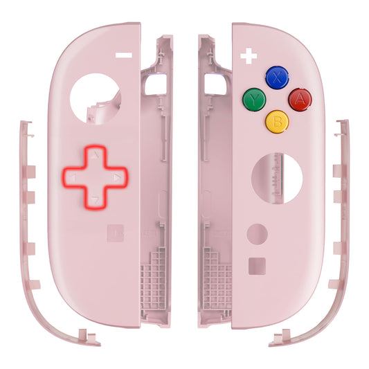 eXtremeRate D-Pad Version Replacement Full Set Shell Case with Buttons for Joycon 2 of Nintendo Switch 2 - Essence Version - Cherry Blossoms Pink