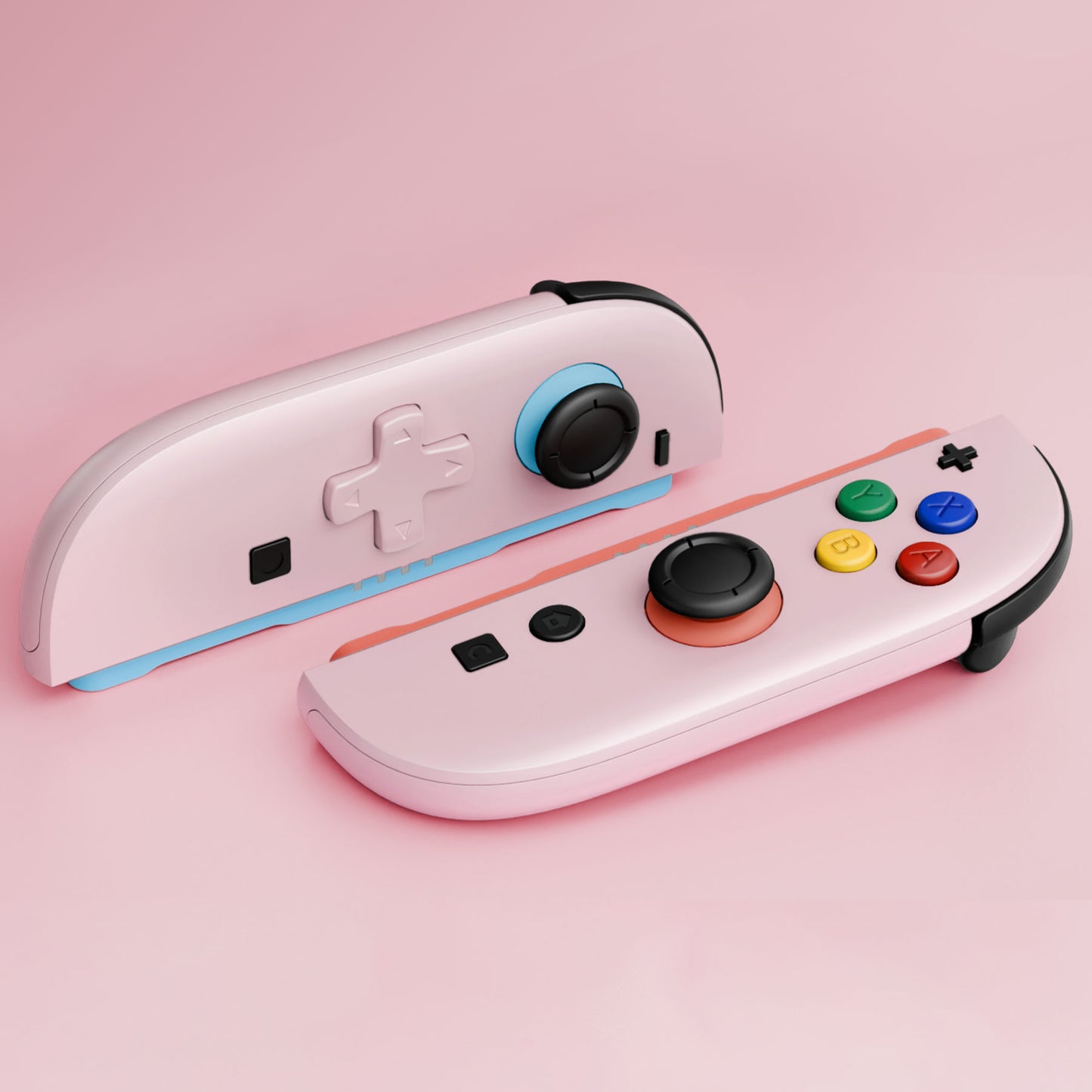 eXtremeRate D-Pad Version Replacement Full Set Shell Case with Buttons for Joycon 2 of Nintendo Switch 2 - Essence Version - Cherry Blossoms Pink