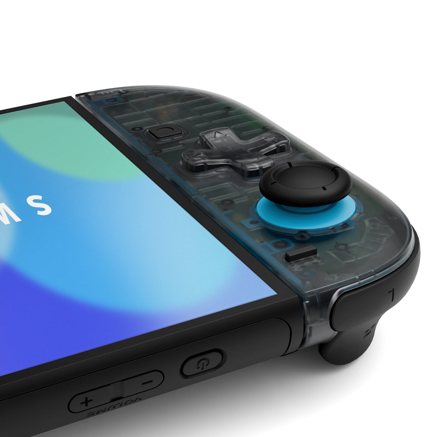 eXtremeRate D-Pad Version Replacement Full Set Shell Case with Buttons for Joycon 2 of Nintendo Switch 2 - Essence Version - Clear Slate Black