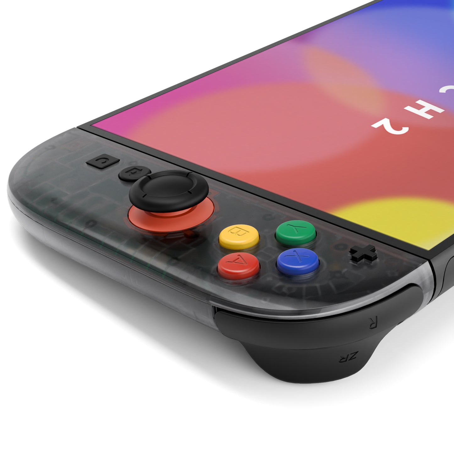 eXtremeRate D-Pad Version Replacement Full Set Shell Case with Buttons for Joycon 2 of Nintendo Switch 2 - Essence Version - Clear Slate Black