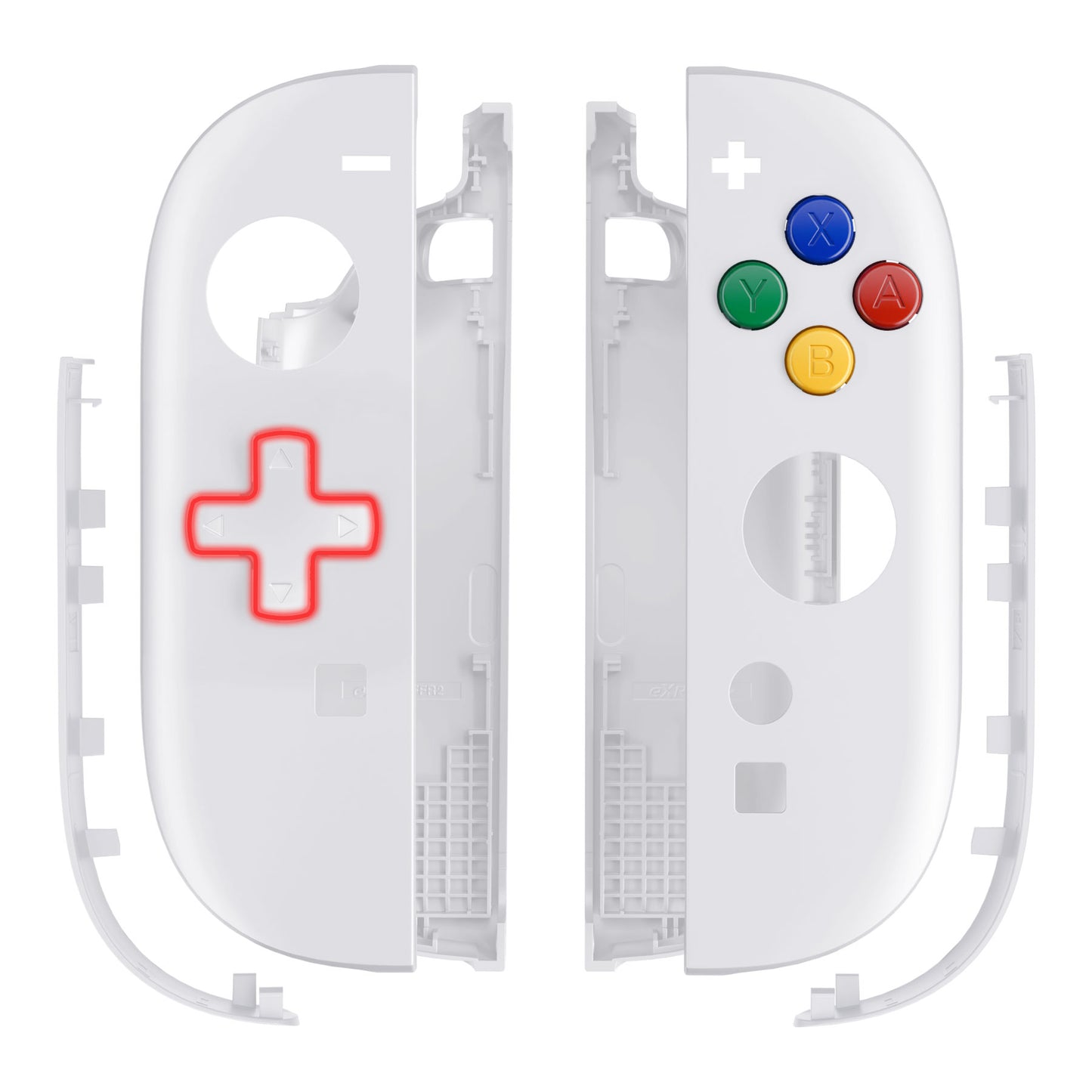 eXtremeRate D-Pad Version Replacement Full Set Shell Case with Buttons for Joycon 2 of Nintendo Switch 2 - Essence Version - White