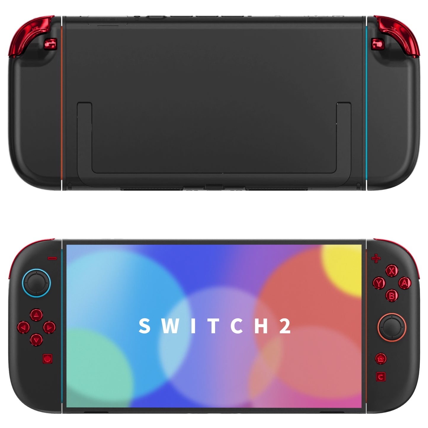 eXtremeRate DIY Replacement Full Set Buttons for Nintendo Switch 2 - Chrome Red