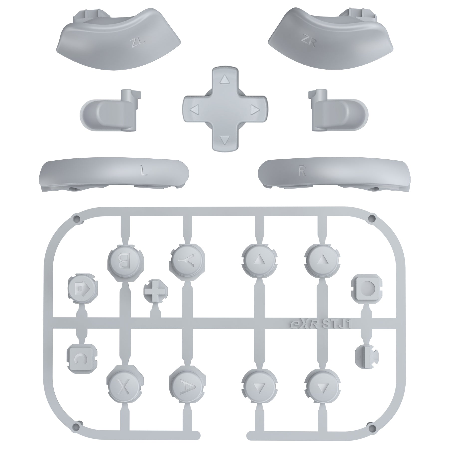 eXtremeRate DIY Replacement Full Set Buttons for Nintendo Switch 2 - New Hope Gray eXtremeRate