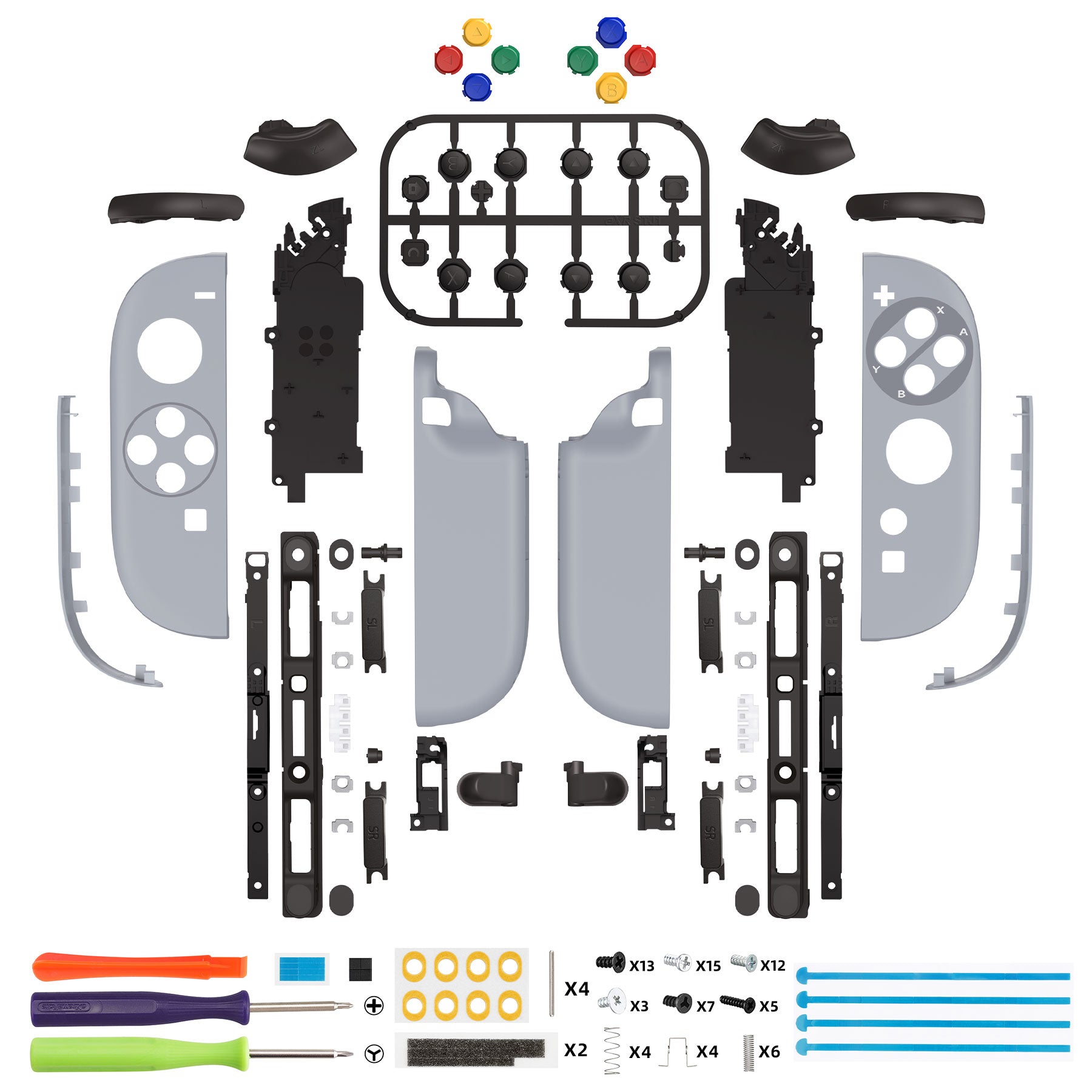 eXtremeRate DIY Replacement Full Set Shell Case with Buttons for Joycon 2 of Nintendo Switch 2 - Deluxe Version - SFC SNES Classic EU Style eXtremeRate