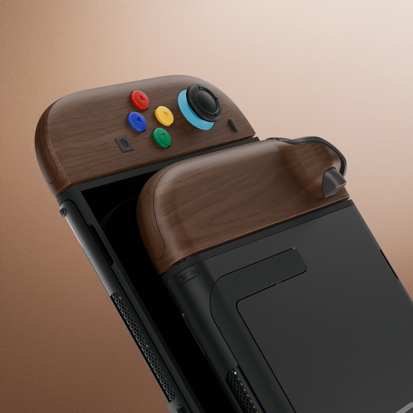 eXtremeRate DIY Replacement Full Set Shell Case with Buttons for Joycon 2 of Nintendo Switch 2 - Deluxe Version - Wood Grain