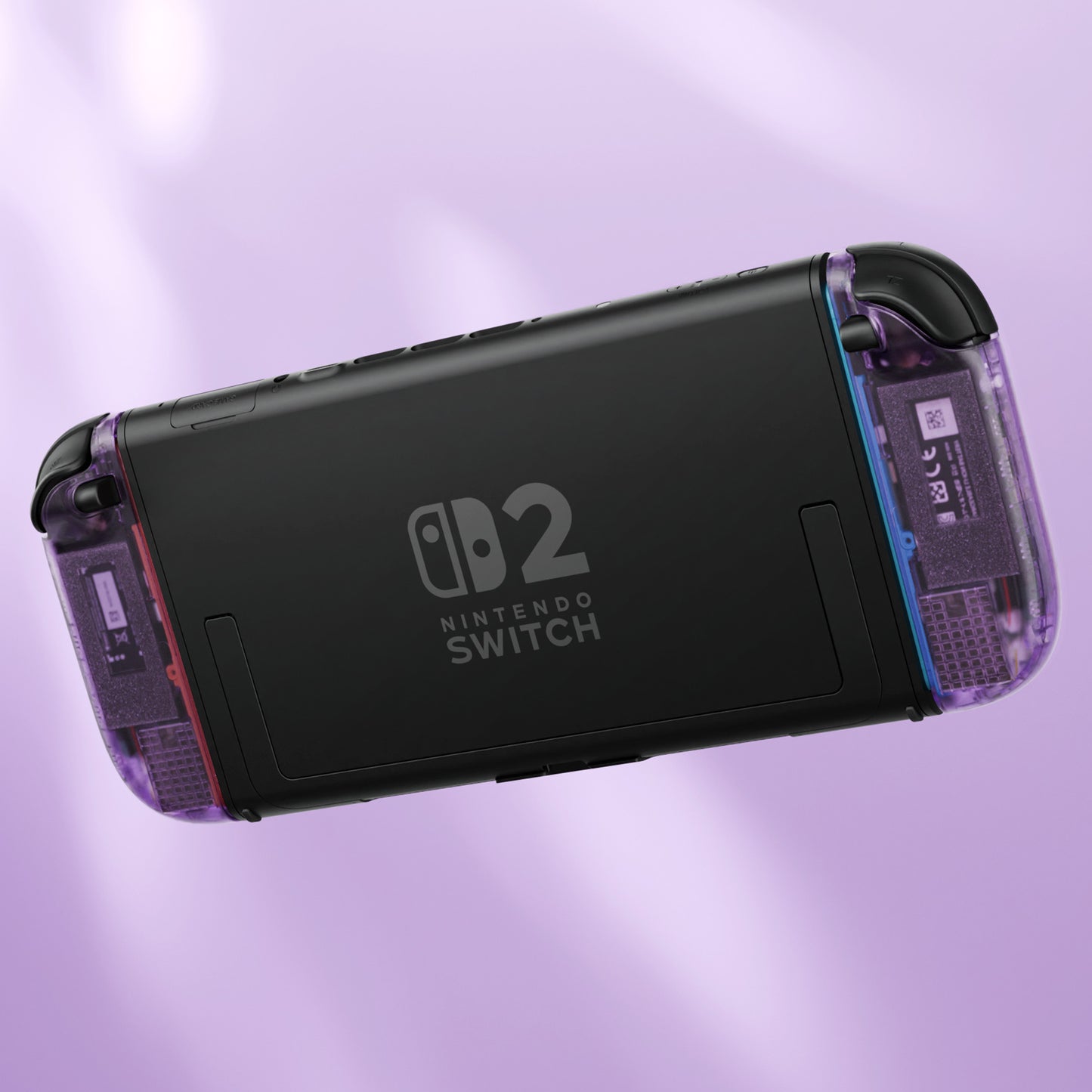 eXtremeRate DIY Replacement Full Set Shell Case with Buttons for Joycon 2 of Nintendo Switch 2 - Essence Version - Clear Atomic Purple