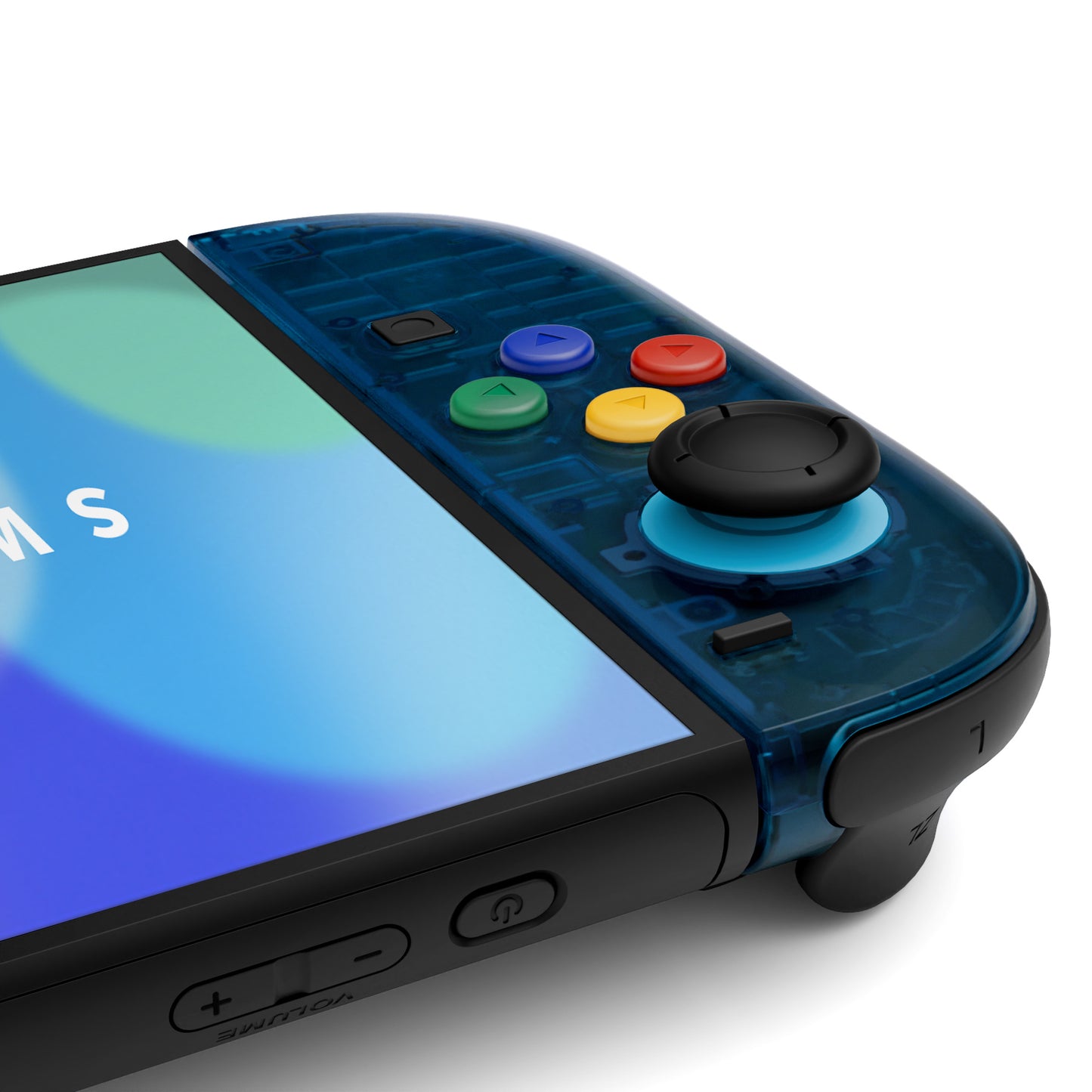 eXtremeRate DIY Replacement Full Set Shell Case with Buttons for Joycon 2 of Nintendo Switch 2 - Essence Version - Clear Blue