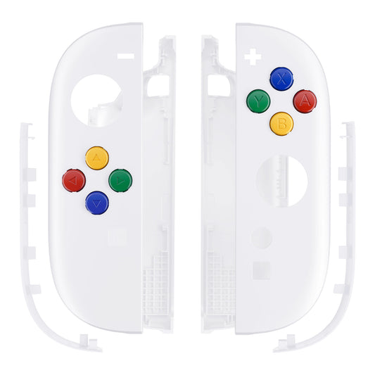eXtremeRate DIY Replacement Full Set Shell Case with Buttons for Joycon 2 of Nintendo Switch 2 - Essence Version - White