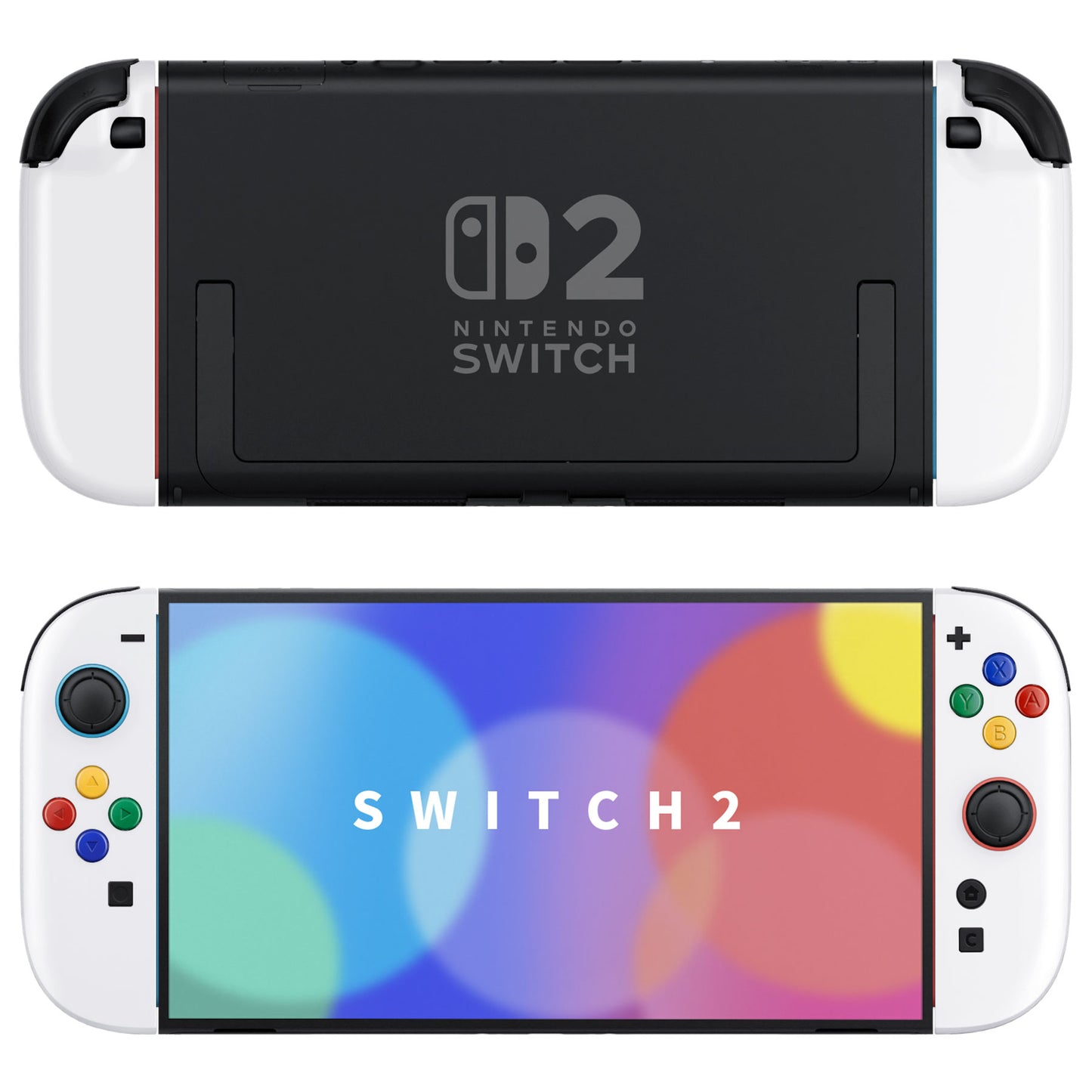 eXtremeRate DIY Replacement Full Set Shell Case with Buttons for Joycon 2 of Nintendo Switch 2 - Essence Version - White