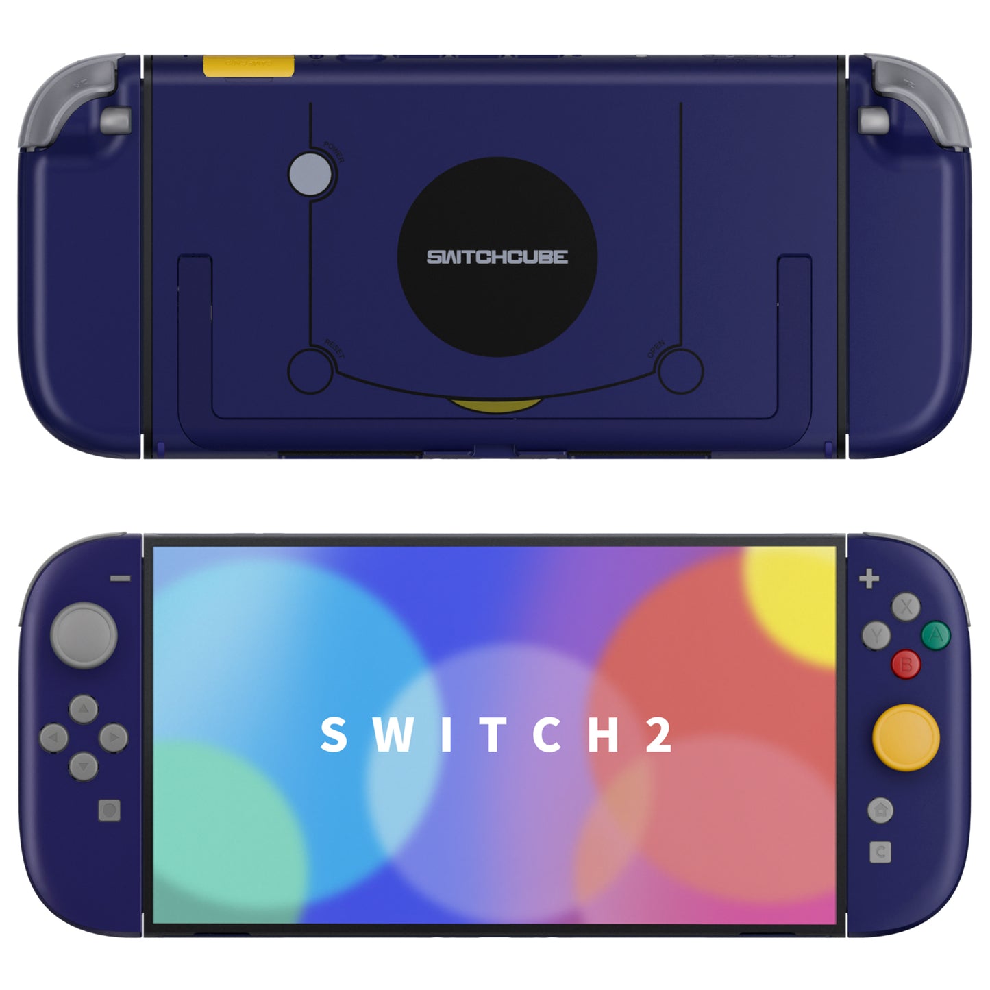 eXtremeRate DIY Replacement Full Set Shells with Buttons for Nintendo Switch 2 - Deluxe Version - Classic SwitchCube Style