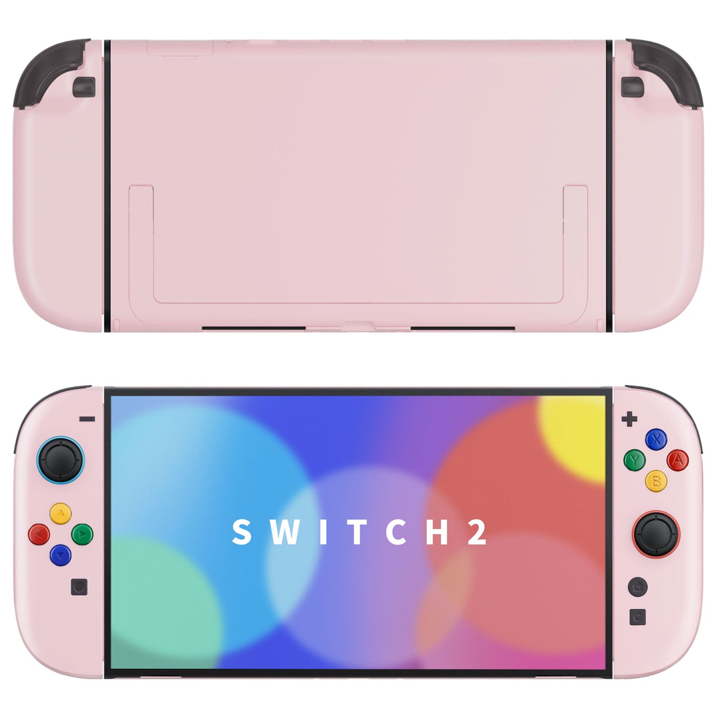 eXtremeRate DIY Replacement Full Set Shells with Buttons for Nintendo Switch 2 - Deluxe Version - Cherry Blossoms Pink