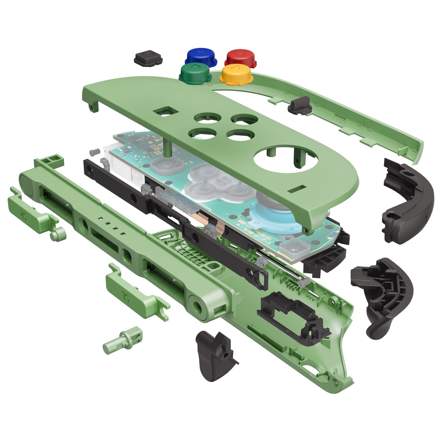 eXtremeRate DIY Replacement Full Set Shells with Buttons for Nintendo Switch 2 - Deluxe Version - Matcha Green