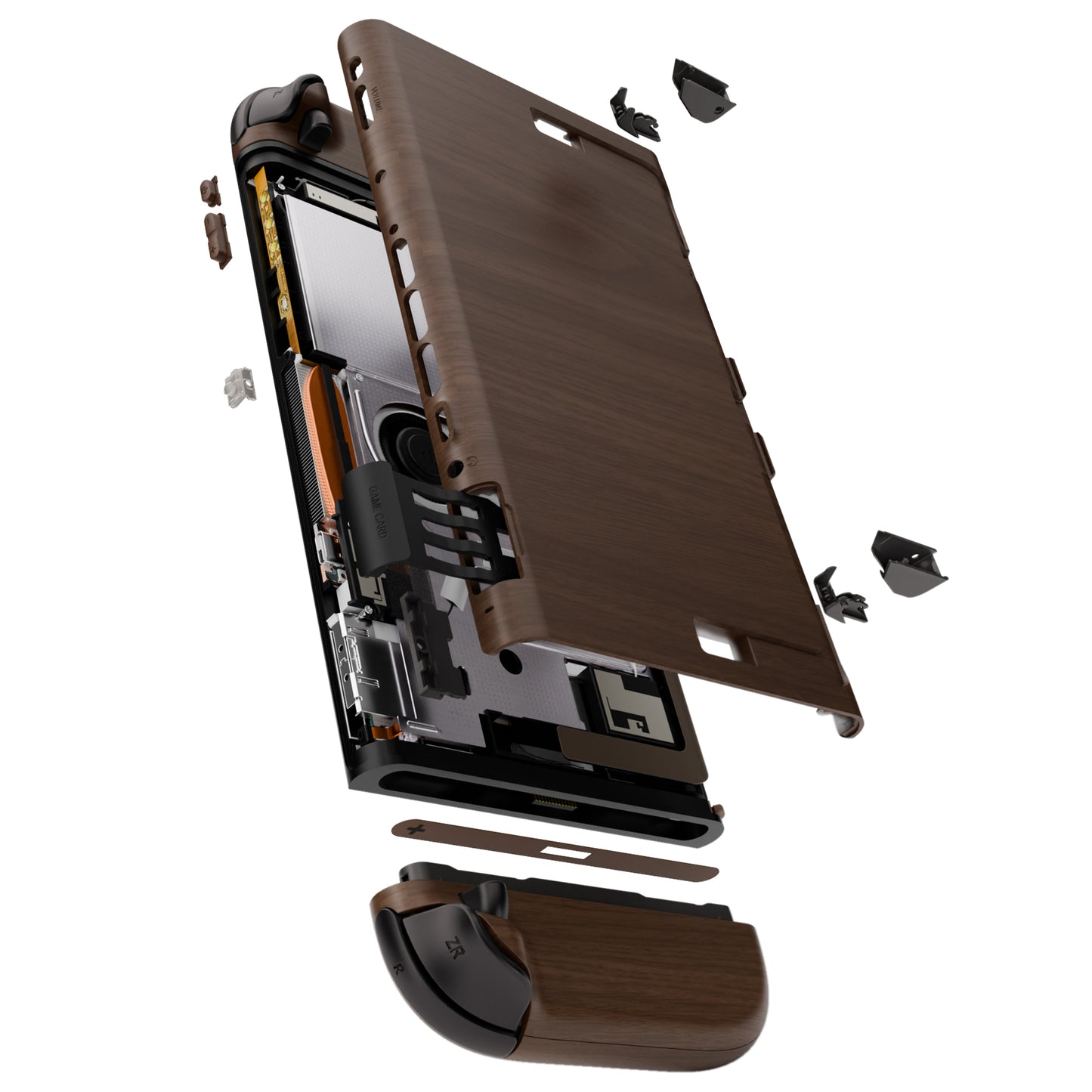 eXtremeRate DIY Replacement Full Set Shells with Buttons for Nintendo Switch 2 - Deluxe Version - Wood Grain