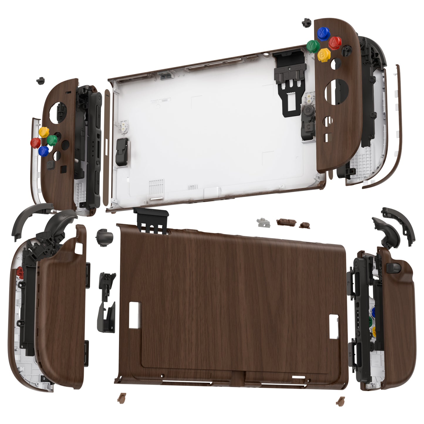 eXtremeRate DIY Replacement Full Set Shells with Buttons for Nintendo Switch 2 - Deluxe Version - Wood Grain