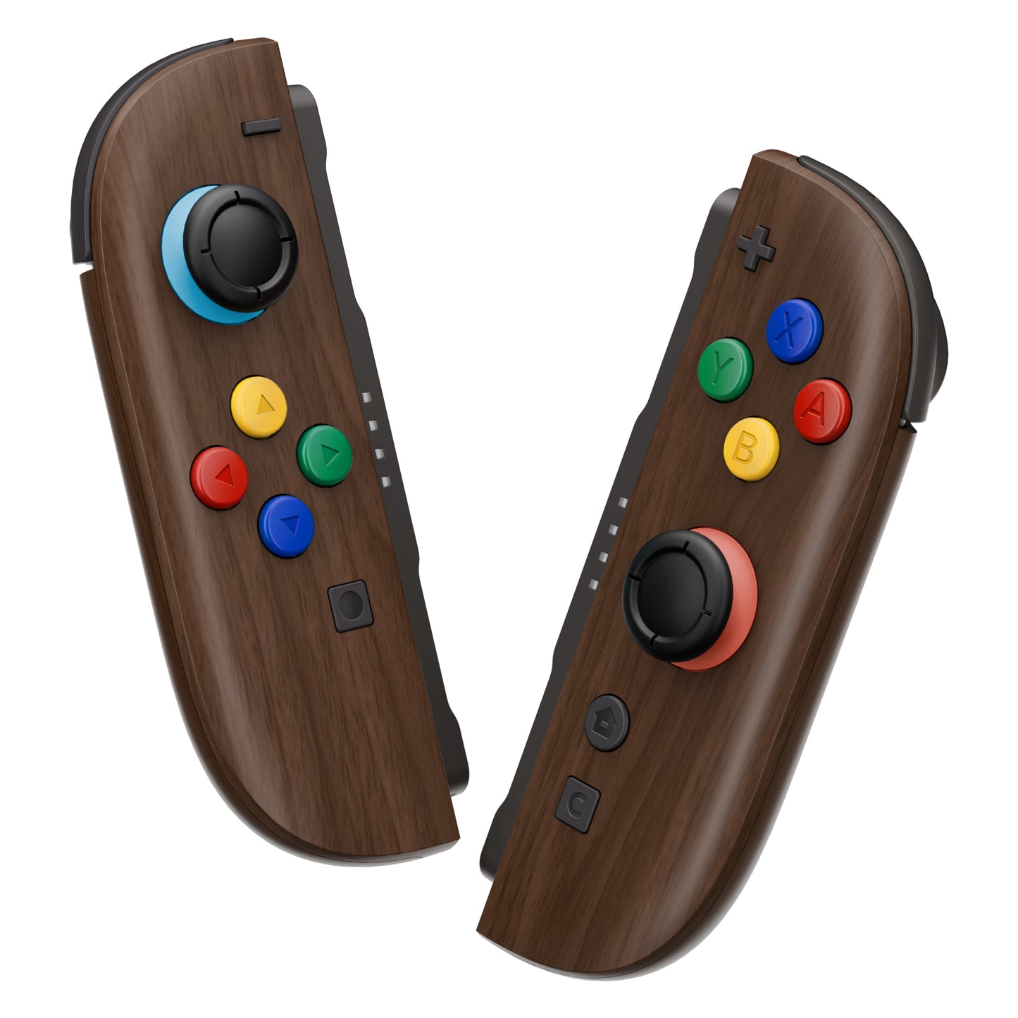 eXtremeRate DIY Replacement Full Set Shells with Buttons for Nintendo Switch 2 - Deluxe Version - Wood Grain