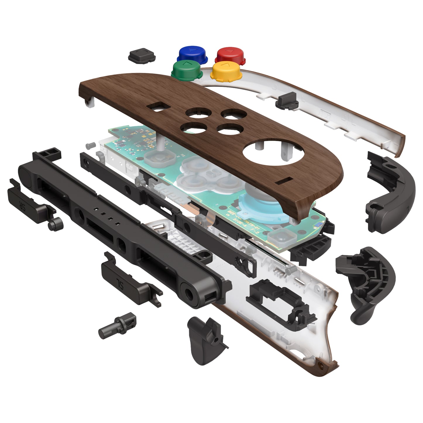 eXtremeRate DIY Replacement Full Set Shells with Buttons for Nintendo Switch 2 - Deluxe Version - Wood Grain