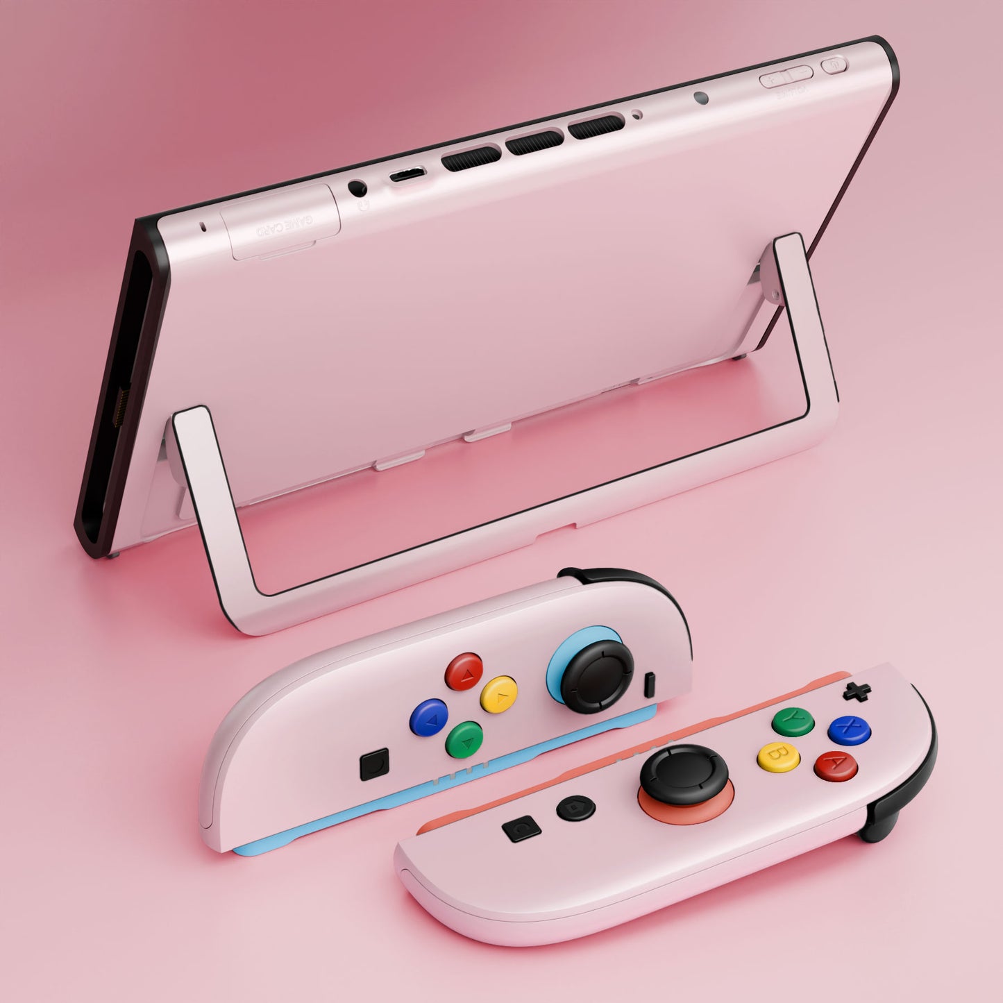 eXtremeRate DIY Replacement Full Set Shells with Buttons for Nintendo Switch 2 - Essence Version - Cherry Blossoms Pink
