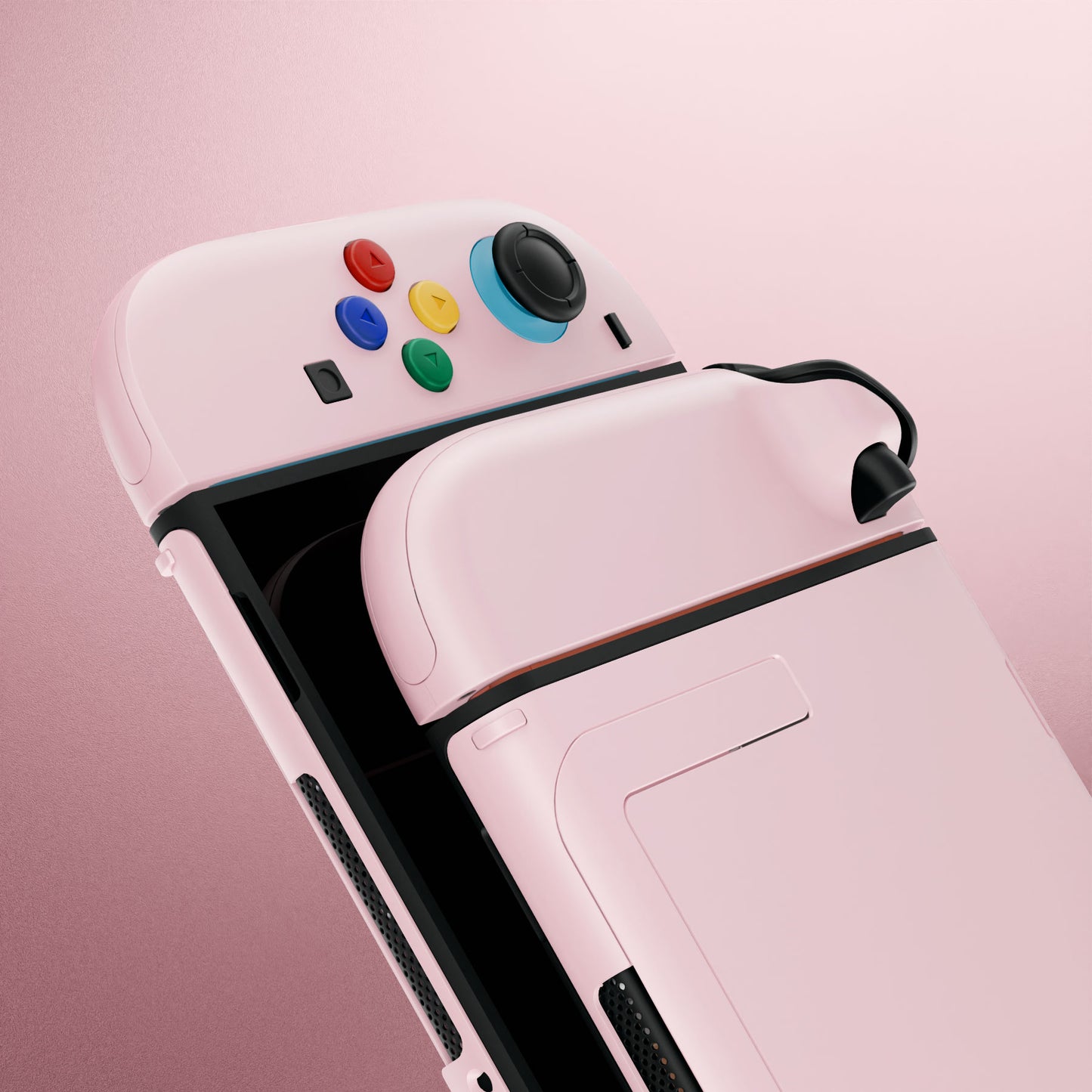 eXtremeRate DIY Replacement Full Set Shells with Buttons for Nintendo Switch 2 - Essence Version - Cherry Blossoms Pink