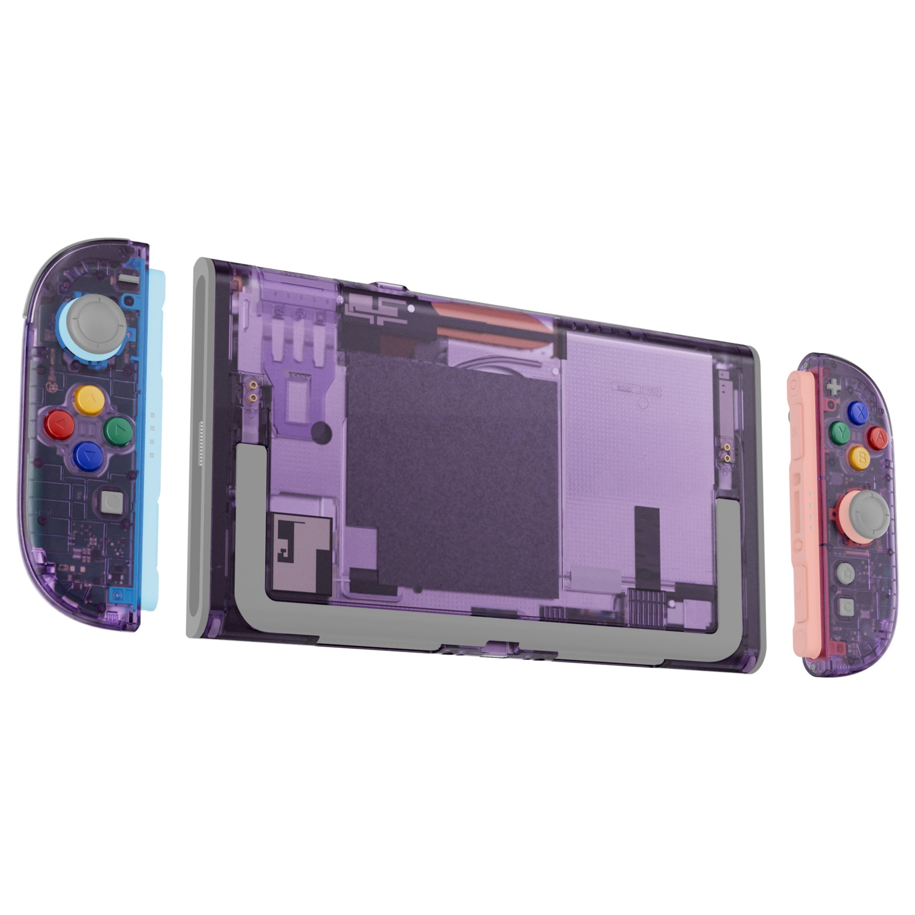 eXtremeRate DIY Replacement Full Set Shells with Buttons for Nintendo Switch 2 - Essence Version - Clear Atomic Purple eXtremeRate